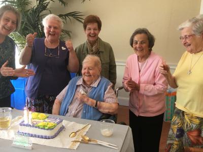 Sister Laurette's birthday cake